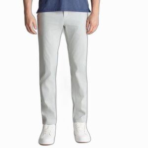 Birddogs Men's Light Gray Flat Front Straight Leg Stretch Khakis Size 34 X 30